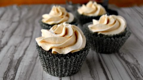 These cupcakes are packed with chocolate stout flavor and Irish cream. Chocolate Raspberry Stout Cupcakes with Irish Cream Buttercream are super chocolaty and topped with feather light and creamy Irish cream buttercream.