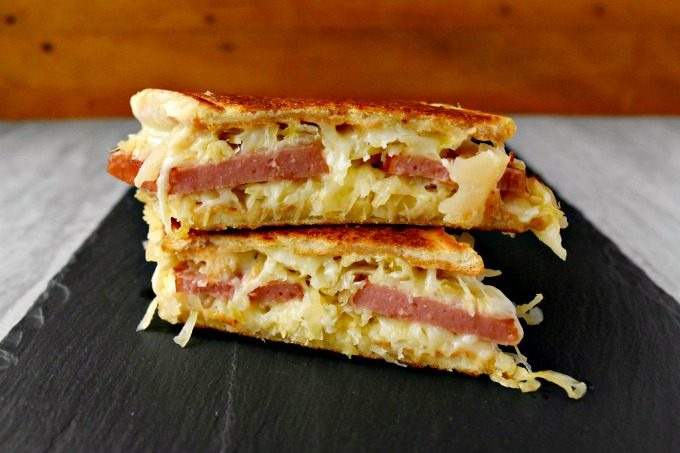 Swap out your corned beef for delicious kielbasa and you've got a different take on a classic. Polish Reuben Grilled Cheese is delicious and easy to make any day of the week.