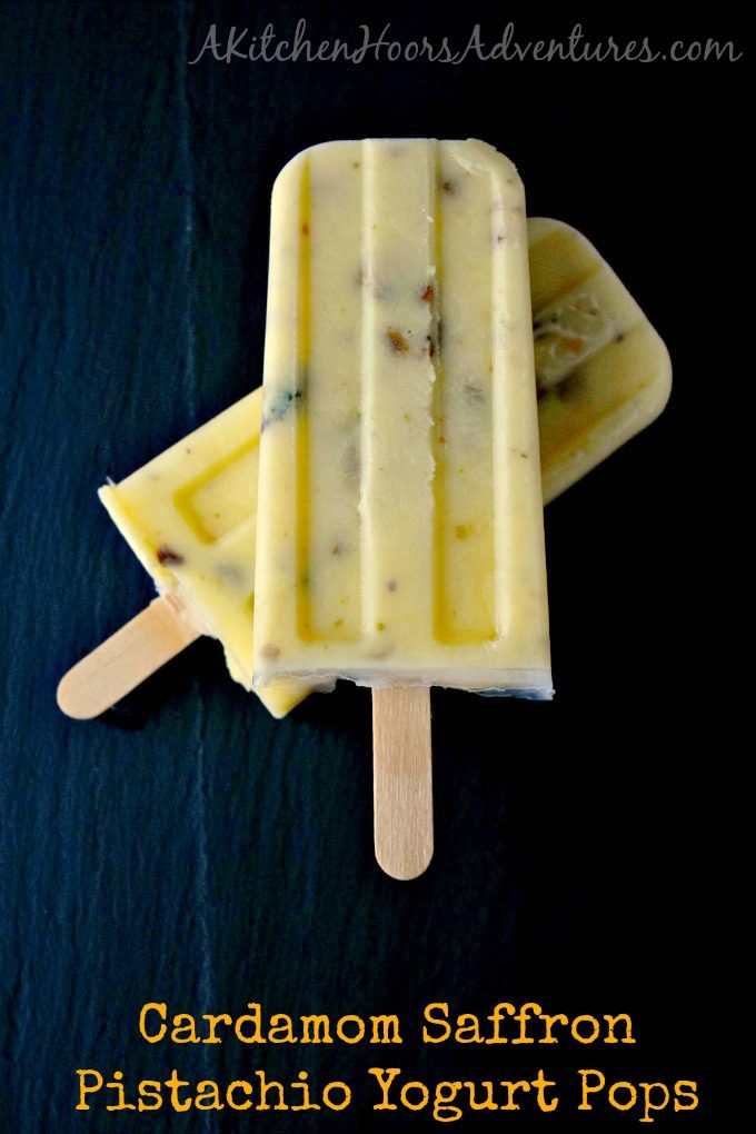The exotic flavors in these Cardamom Saffron Pistachio Yogurt Pops have you traveling from your kitchen. They're quick to make and OH so delicious! #makeitwithMILK #FWCon