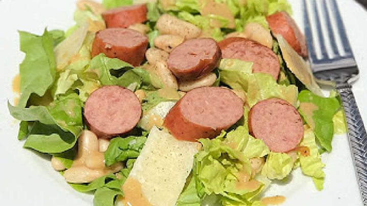 Image for Grilled Kielbasa and Warm Mustard Vinaigrette Salad #SundaySupper