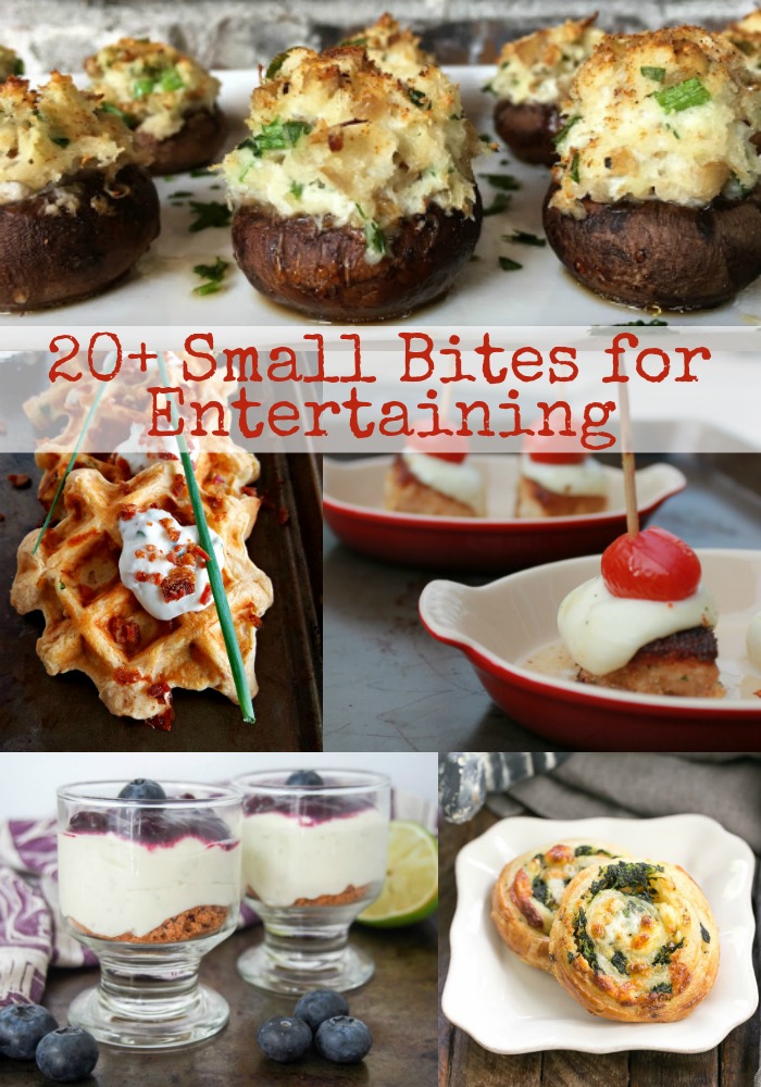 Over 20 Small Bite recipes for Entertaining