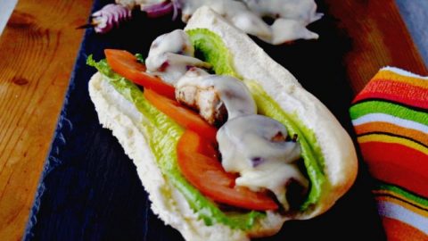 Quick and easy, Pork Spiedini Hoagies assemble in minutes, cook in minutes, and are devoured in seconds! Your family will love how delicious these hoagies are and you'll love how quick they are. #SundaySupper