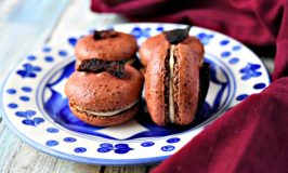 Beet and Goat Cheese Macaron