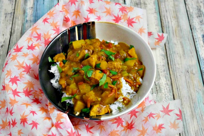 Chicken Pumpkin Curry is rich, comforting, and full of curry flavor! #pumpkincurry #chickencurry #curryrecipe #currylover #PumpkinCurryDelight #FallFlavors #HealthyChickenDish #EasyWeeknightMeal #CurryLoversUnite