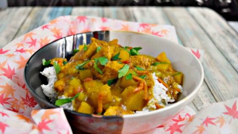 Chicken Pumpkin Curry is rich, comforting, and full of curry flavor! #pumpkincurry #chickencurry #curryrecipe #currylover #PumpkinCurryDelight #FallFlavors #HealthyChickenDish #EasyWeeknightMeal #CurryLoversUnite