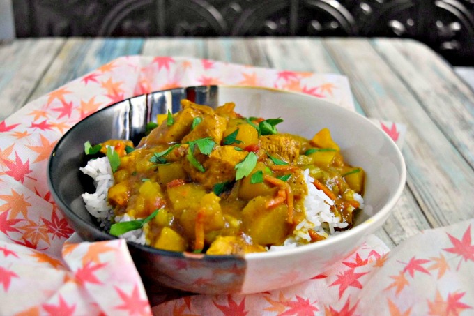 Chicken Pumpkin Curry is rich, comforting, and full of curry flavor! #pumpkincurry #chickencurry #curryrecipe #currylover #PumpkinCurryDelight #FallFlavors #HealthyChickenDish #EasyWeeknightMeal #CurryLoversUnite