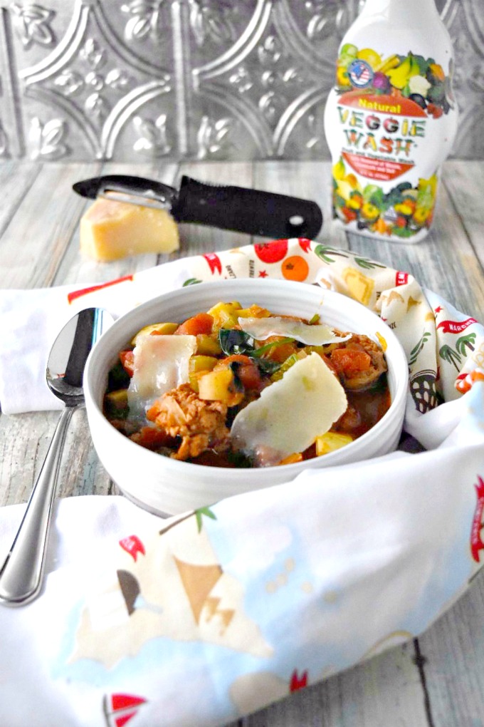 Hearty Vegetable Soup with Tuscan Sausage