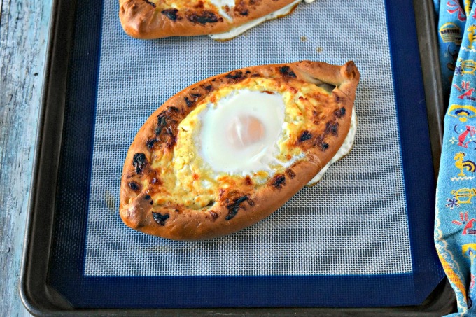 Khachapuri  – Georgian Cheese Bread with Eggs