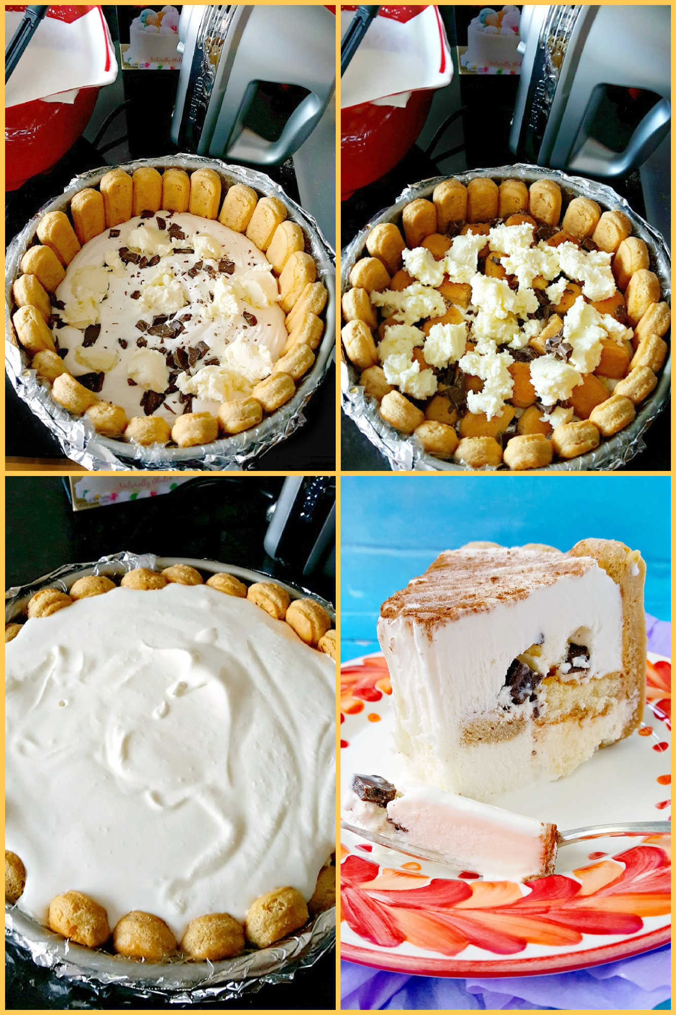 Attention all dessert lovers! You need to try this Tiramisu Ice Cream Cake ASAP. Layers of coffee-soaked cake, rich ice cream, and a sprinkle of cocoa. Your taste buds will thank you. #OurFamilyTable #DessertGoals #GelatoHeaven #ItalianDessert #SweetToothSatisfier #TiramisuIceCreamCake #SweetIndulgence #IceCreamLovers #HomemadeTreats #dessertlovers #icecreamlove #cakeinspiration #sweettreats