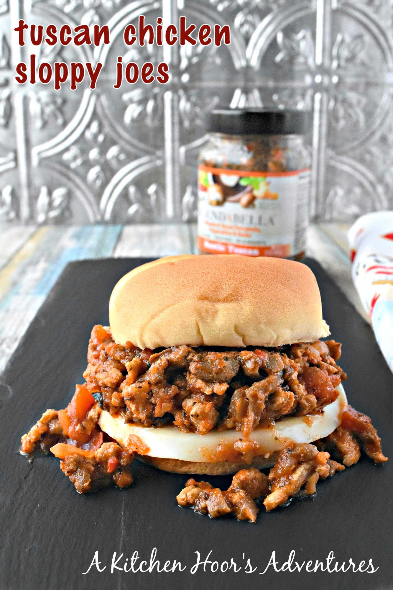 Mix up your traditional Sloppy Joe recipe with a Tuscan twist! These Tuscan Chicken Sloppy Joes are sure to be a hit with the whole family.  #TuscanChickenSloppyJoes #ComfortFoodCravings #ItalianInspiredEats #WeeknightDinnerIdeas #SloppyJoeVariations  #ItalianFlavors #HomemadeDinnerIdeas #EasyWeeknightMeals #FoodieFav