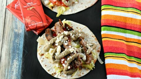 Chocolate picada sauce is like a chimichurri with chocolate added to it.  It's packed full of flavor and perfect on these Skirt Steak Tacos with Chocolate Picada Sauce.  There are so many uses for this versatile sauce you'll keep it one hand all the time. #Choctoberfest