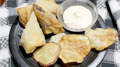 These Cheese Steak Appetizers! can be made ahead of time, and fried right before the party starts, which helps to ease that last minute scramble to get all the food ready.