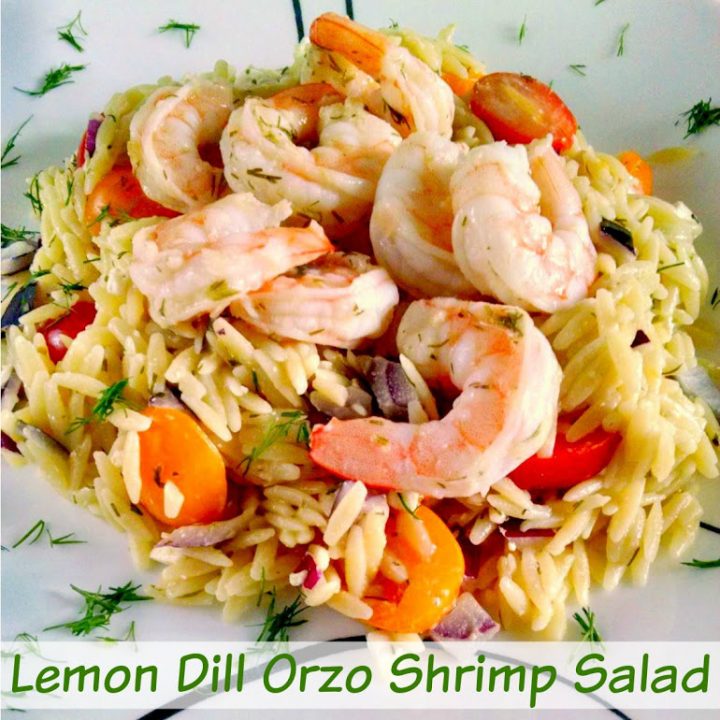 Lemon Dill Orzo Shrimp Salad