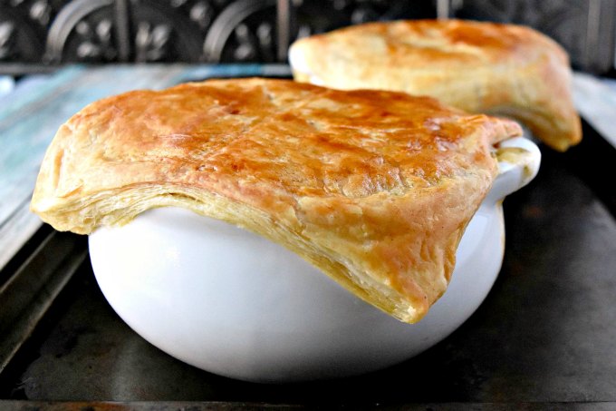 Skillet Chicken Pot Pies are total comfort food with delicious chicken packed with B-6 for better immune health.