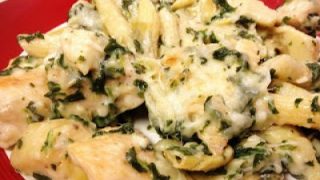 Spinach and Artichoke Alfredo Chicken Pasta
