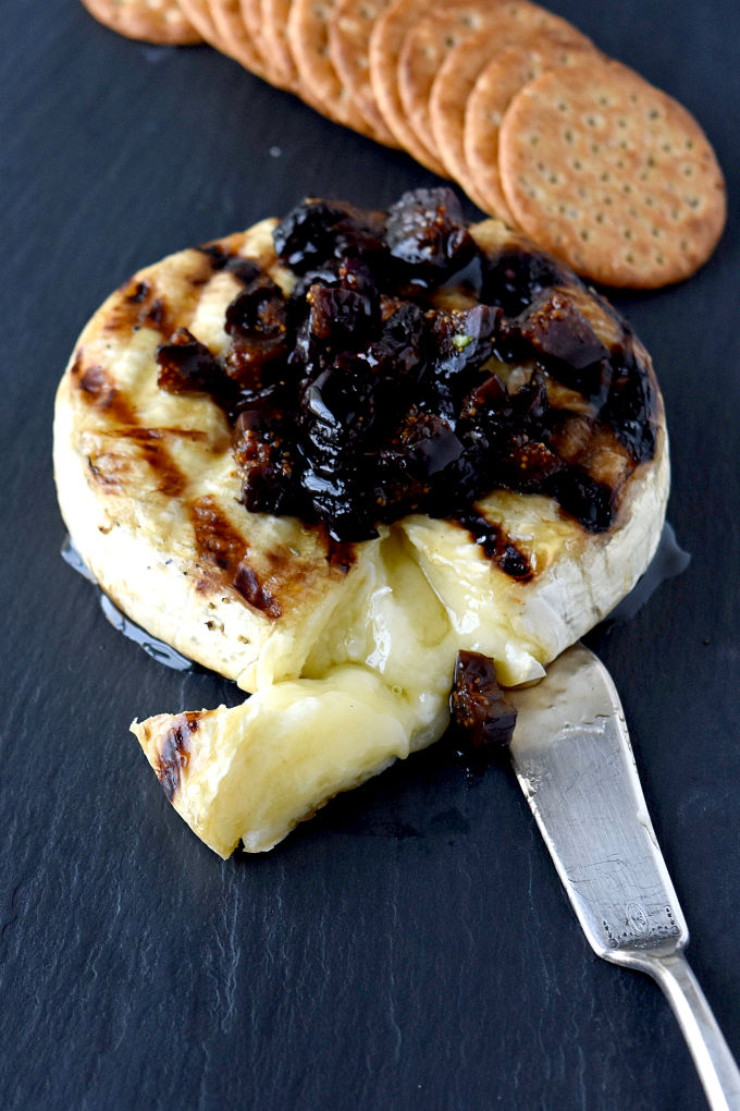 Grilled Brie is a simple appetizer that looks impressive at any barbecue party or get together.  #BBQWeek