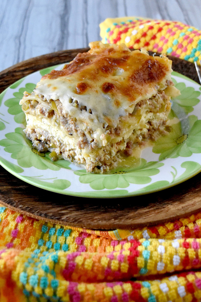 White Bolognese Lasagna has a depth of flavor you wouldn't expect. The creamy sauce is perfectly matched with the ricotta and noodles in this delicious dish.
