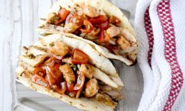 Market fresh tomatoes and basil make up the topping for Bruschetta Chicken Tacos. The Tuscan seasoned thighs and marinated Mozzarella add layers of delicious flavor you'll love! #FarmerksMarketWeek