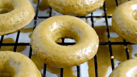The aroma of coffee will fill your kitchen!  Maple Coffee Glazed Baked Donuts are one of those "Nailed IT!" recipes your family and co-workers will love. #FallFlavors