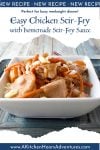 This easy chicken stir-fry gets all its flavor from a homemade stir-fry sauce. Say goodbye to boring dinners and hello to a new favorite recipe! #QuickAndEasyDinner #OnePanMeal #AsianInspiredCuisine #30MinuteMeals #WeeknightDinners
