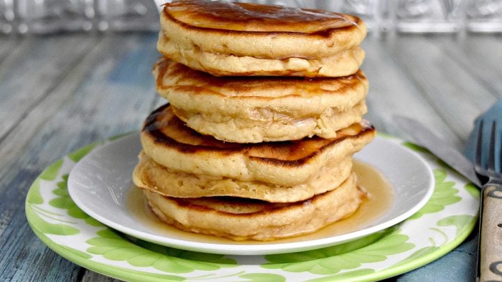 Upgrade your breakfast game with easy peanut butter pancakes. Enjoy a quick and satisfying meal that everyone will love. #PeanutButterDay