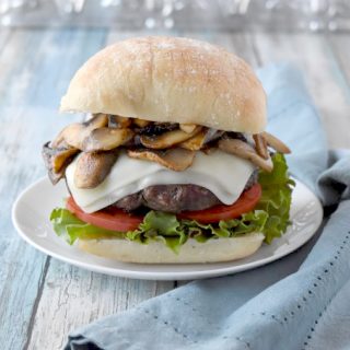 Inspired by the Shake Shack mushroom burger, this Mozzarella Stuffed Mushroom Burger is moist, delicious, and stuffed with the perfect amount of cheese.