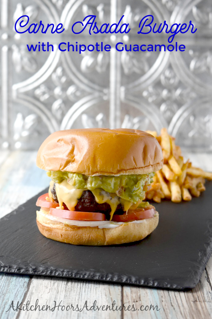 Carne Asada Burger with Chipotl Guacamole is a flavor packed burger you're family will love. The burger has jalapeno and tons of Latin spices in there for one kicked up burger!