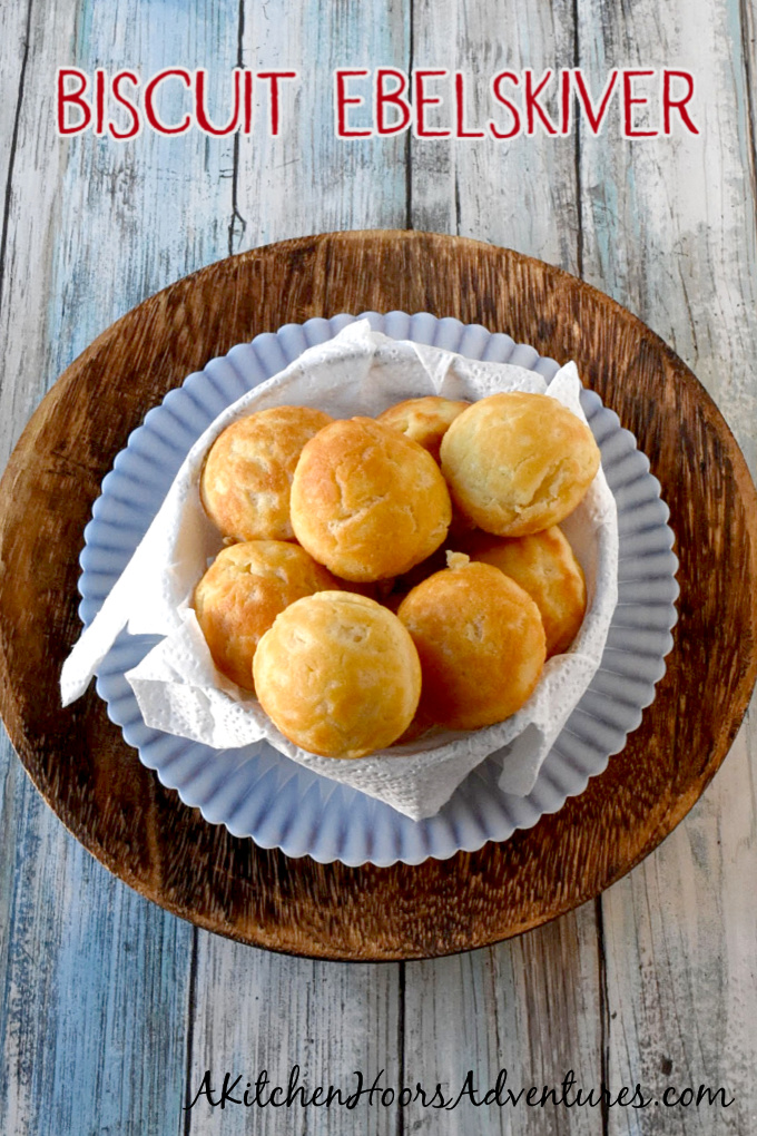 Biscuit Ebelskiver are surprisingly simple to make but taste perfectly delicious.  They're popable bites of buttery goodness that is tender inside and crispy outside.