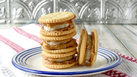 With just three ingredients, these PB&B Ritz-Wiches can appease the masses any time! They’re quick to whip up and have plenty of nutritious goodness to tide everyone over until dinner is ready. #BacktoSchoolTreats