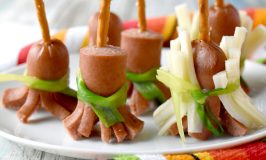 Witches Brooms are a fun and quick snack, appetizer, or lunch for the kids. They’re fun to make and fun to eat. #OurFamilyTable