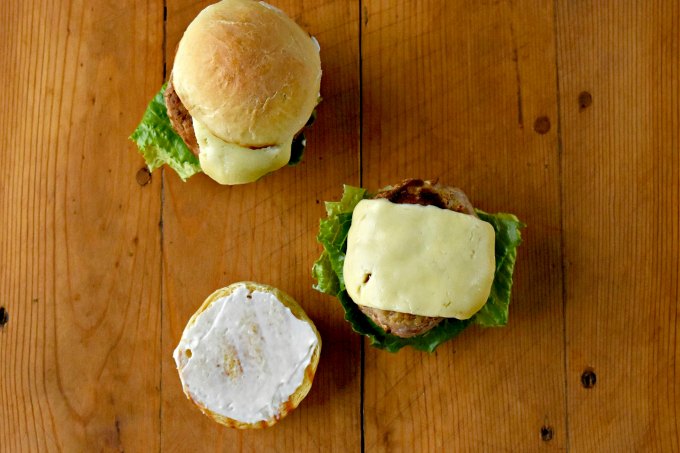 Leftover cranberry sauce and cheese from your charcuterie board combines to make Juicy Lucy Thanksgiving Sliders!  A fun and delicious lunch for the family.