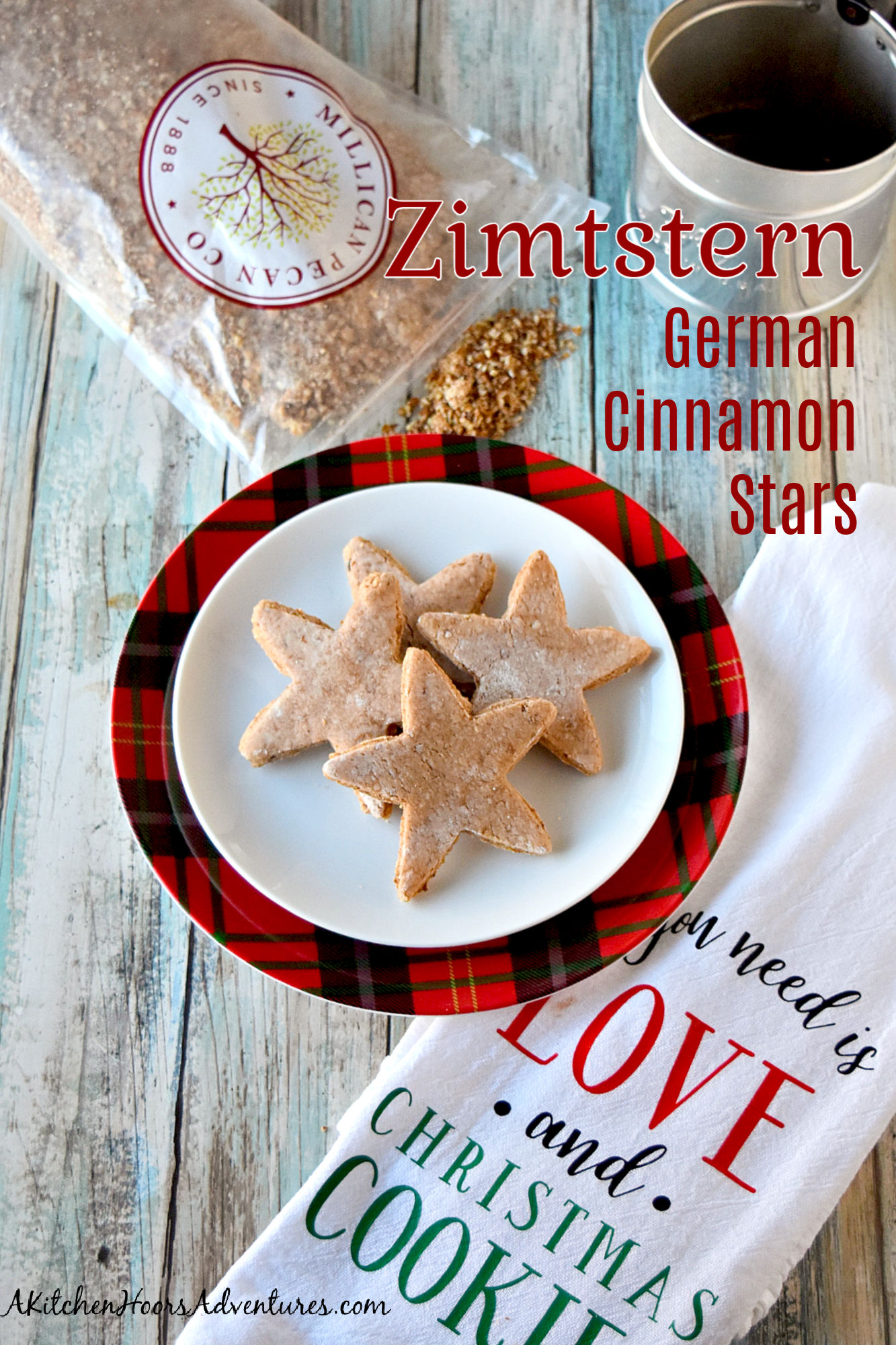 Zimtstern are super simple to make and taste completely amazing!  The nut meal and cinnamon in a meringue cookie is deliciously light. #ChristmasCookies