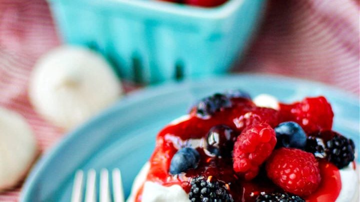 Image for Pavlovas with Whipped Cream and Berry Compote