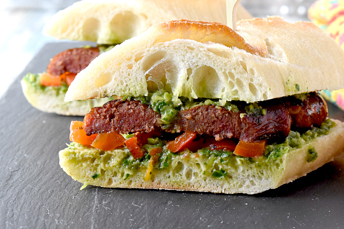 Grilled Choripán with Chimichurri