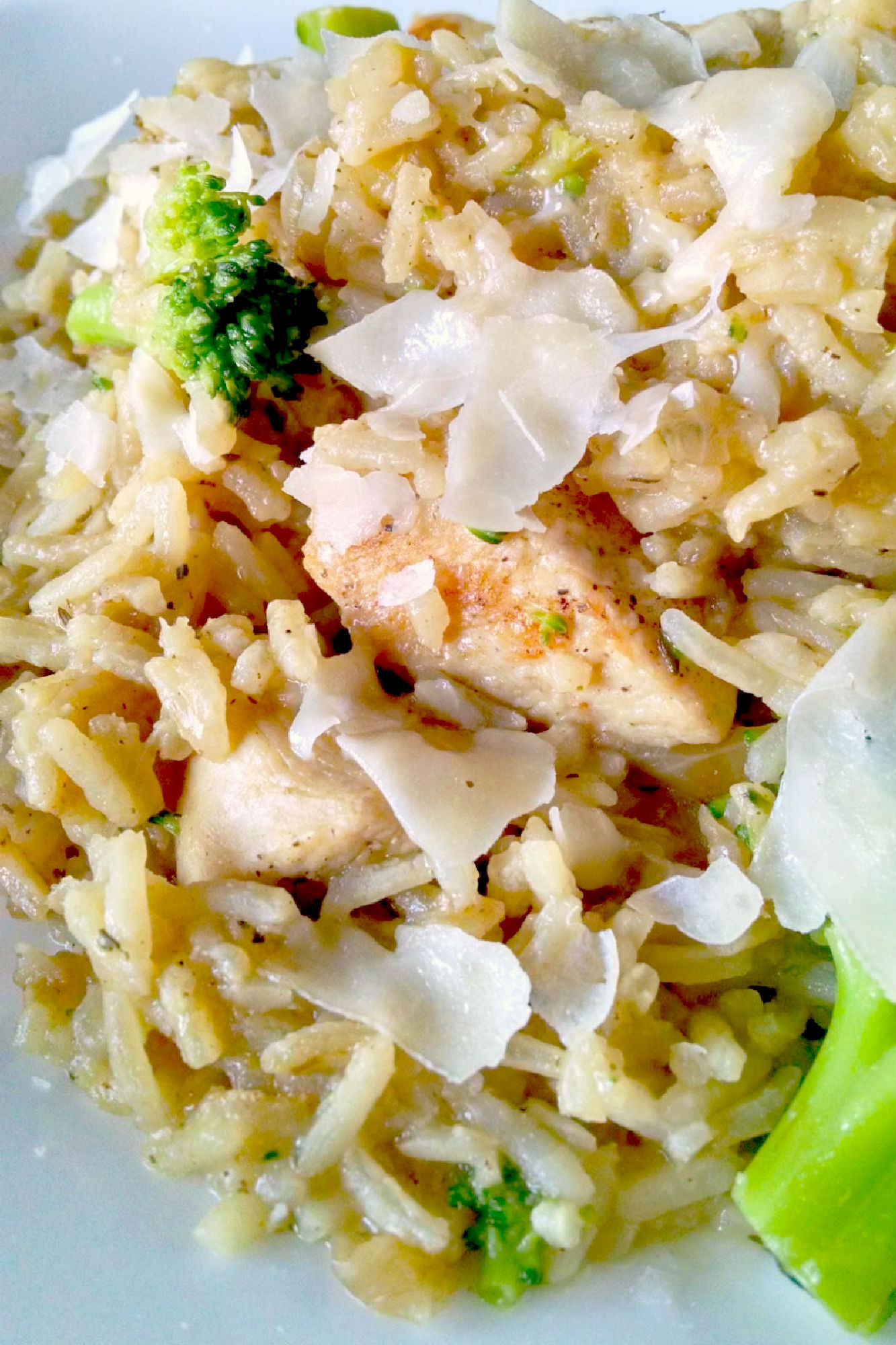 A delicious one skillet meal, this Cheesy Broccoli Chicken and Rice is hearty and full of flavor. Your picky eaters won't mind eating broccoli in this dish! #OurFamilyTable