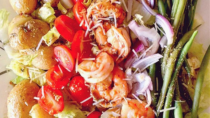 Add a fresh twist to your salad game with this delicious Grilled Shrimp Salad Niçoise! Quick and easy to make, perfect for a healthy lunch or dinner. #grilledshrimp #saladnicoise #seafoodlovers #summergrilling #healthyeats #salad #nicoise #GrilledShrimpSalad #HealthyEating #SummerSalads #NicoiseSalad #SeafoodLovers