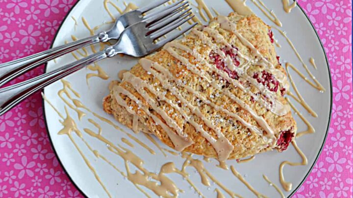 Image for Raspberry Almond Scones with Coffee Glaze #SpringSweetsWeek