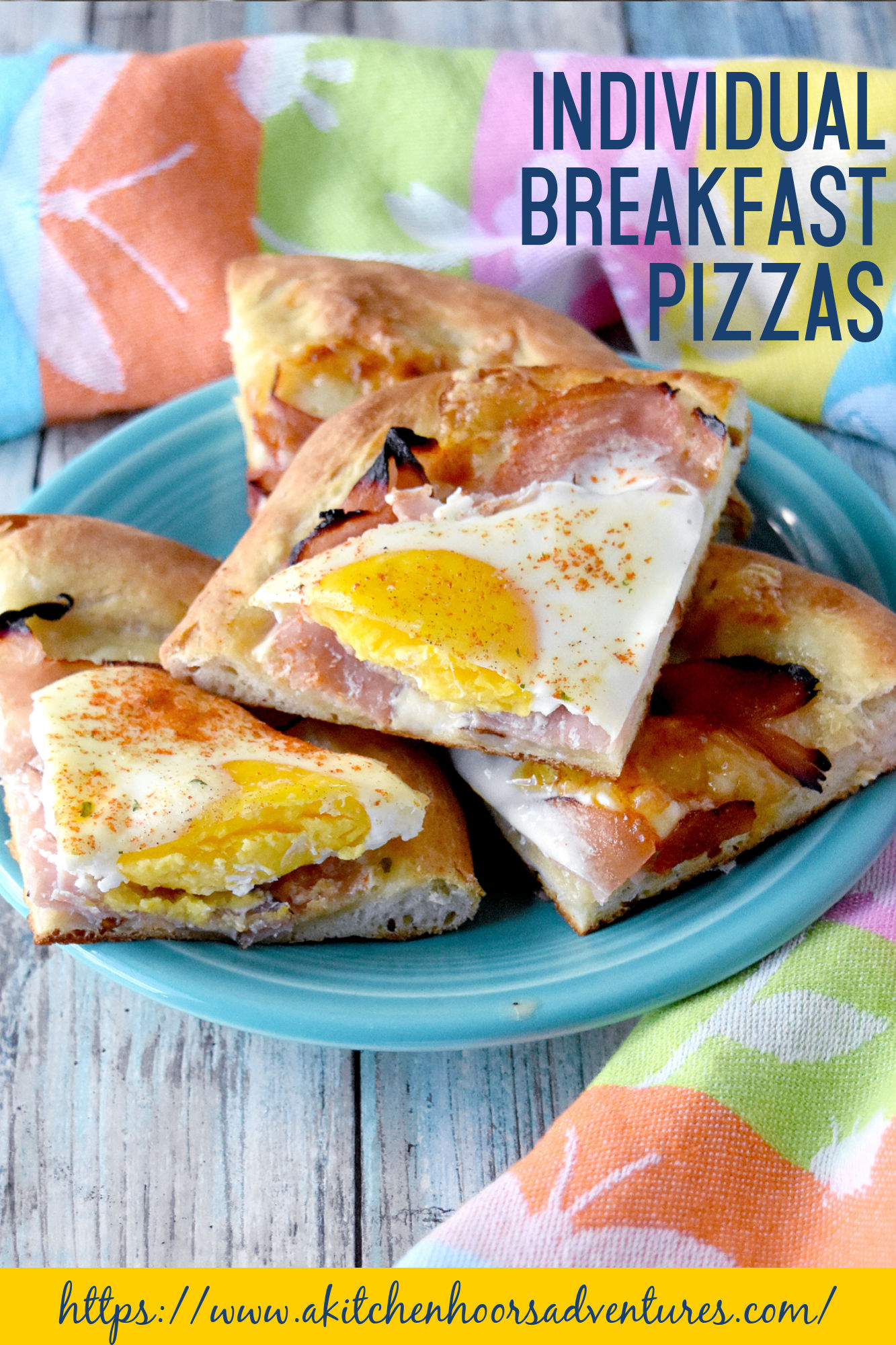 Individual Breakfast Pizzas are easy to prep and even easier to let your guests create and bake their own! Make breakfast pizza bar and let them have fun making their own breakfast pizza.