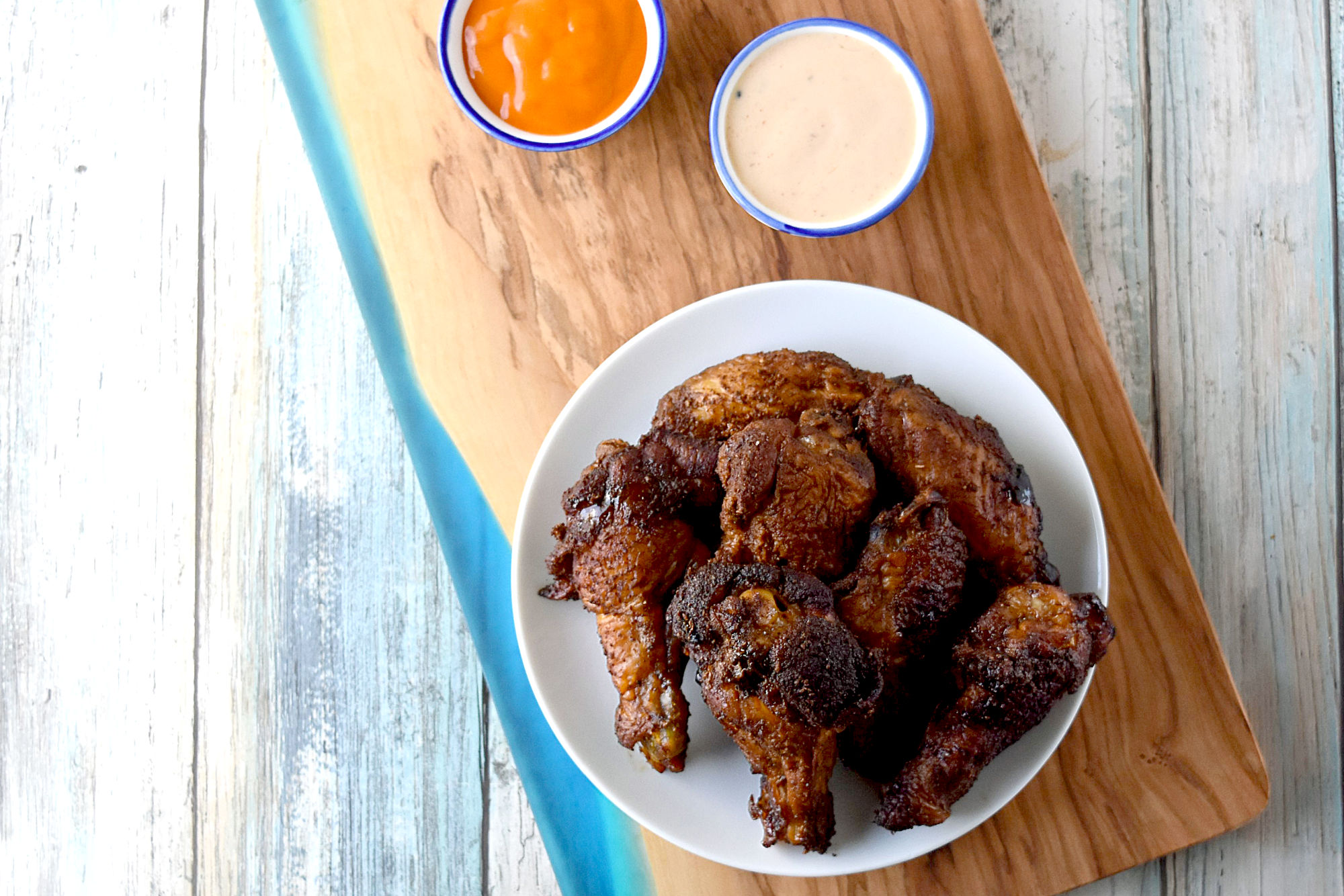 Smoked Old Bay Wings have a light smoky flavor combined with the Old Bay Lemon Garlic flavored seasoning.  They’re a simply delicious way to celebrate Dad on Father’s Day. #OurFamilyTable