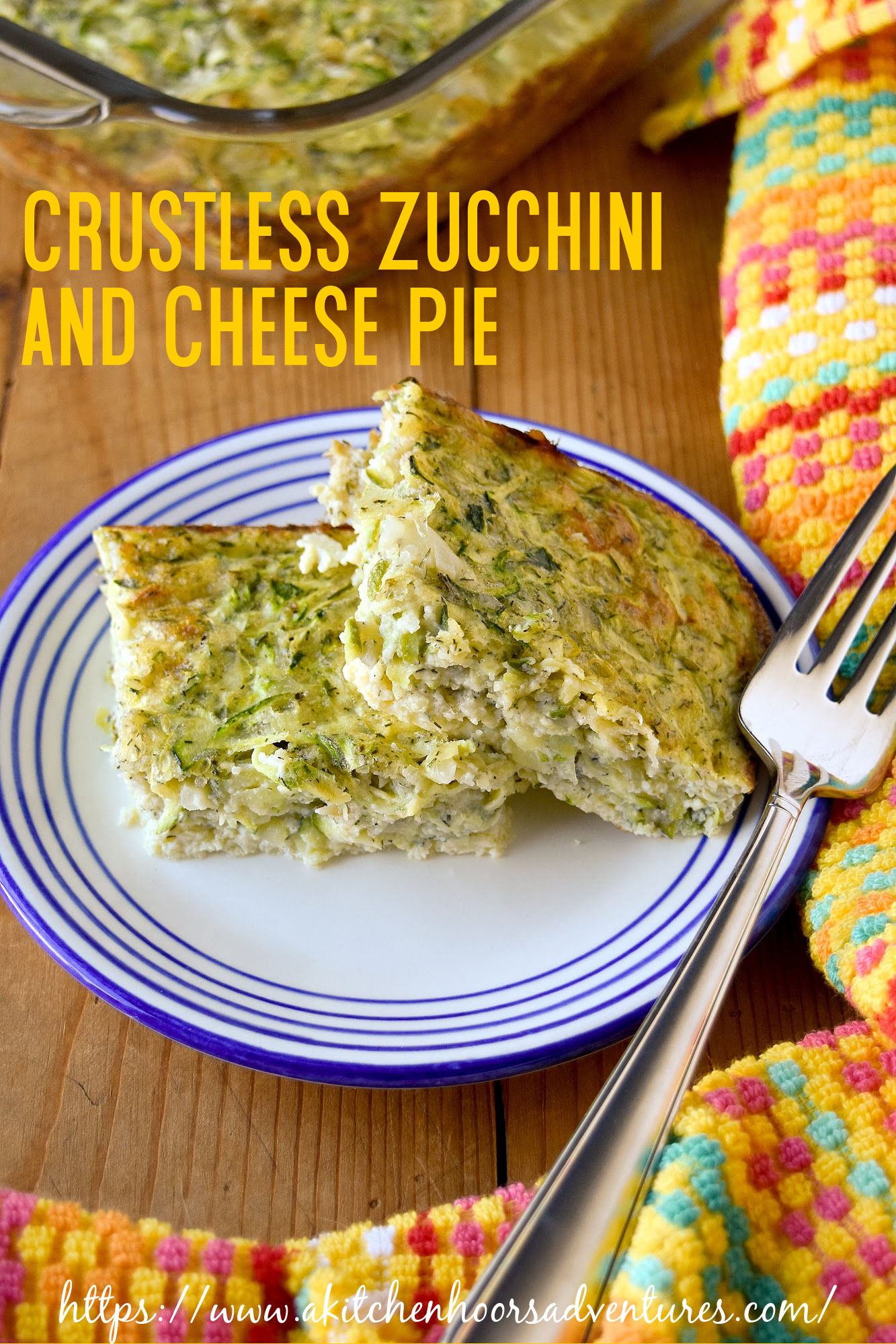Crustless Zucchini and Cheese Pie has 2 kinds of cheese and bakes up in no time.  It’s packed with fresh summer zucchini and makes a great appetizer or light lunch. #FarmersMarketWeek #zucchinirecipe