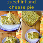 Crustless Zucchini and Cheese Pie has 2 kinds of cheese and bakes up in no time. It’s packed with fresh summer zucchini and makes a great appetizer or light lunch. #FarmersMarketWeek #zucchinirecipe