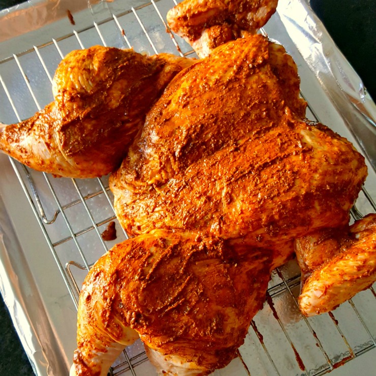 Spatchcock, or the fancy term for butterflying a whole chicken, is a trick to have delicious, rotisserie style chicken that’s quick and delicious. German Spiced Spatchcocked Chicken has old world Eastern European flavors your family will love. #spatchcockedchicken #Germanspices #quickdinner #chickendinner