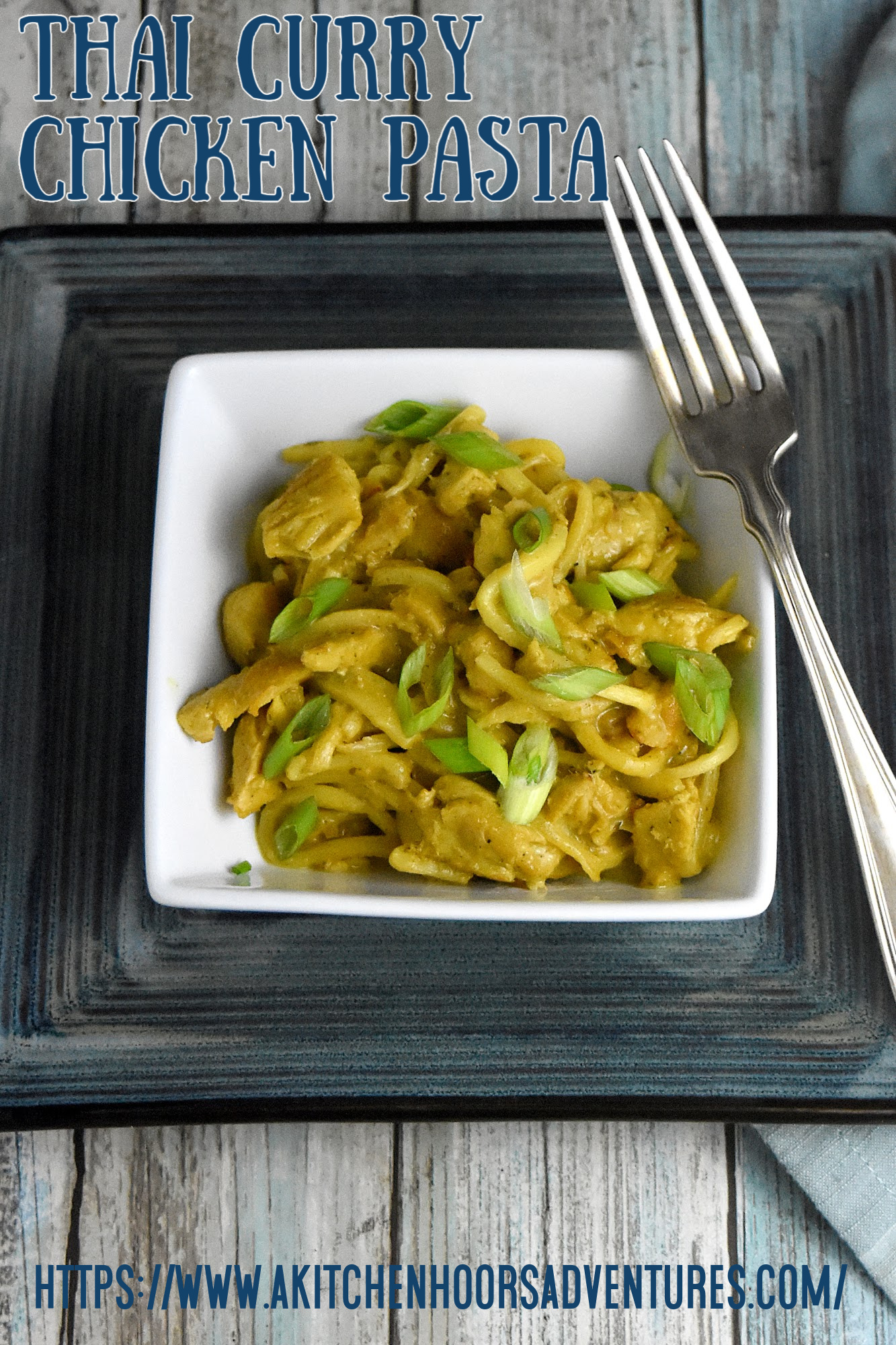 Thai Curry Chicken Pasta is rich, delicious, full of curry coconut richness.  This recipe not only tastes amazing, but is also keto, paleo, and gluten free! #kevinsrecipechallenge #glutenfree #paleo #keto #heartsofpalmnoodles