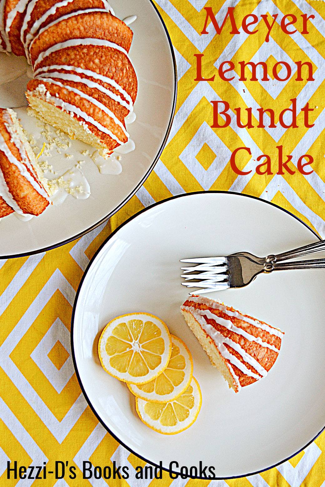 This delicious Bundt cake is lightly flavored with sweet and tart Meyer Lemon zest and juice then topped off with a bright Meyer Lemon Glaze.