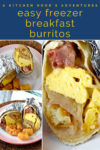 Easy Freezer Breakfast Burritos whip up in no time, are hearty and filling, and you can easily change up the ingredients to match your taste. They’re a perfect grab and go breakfast for work! #OurFamilyTable #breakfast #brunch #freezermeal #freezerburrito