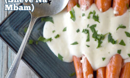 Irish Buttered Carrots, also called (Slieve Na Mbam) is a simple dish that tastes delicious. Simmered in milk and butter, they’re sweet, butter, and packed with flavor. #OurFamilyTable #easyrecipe #carrotrecipe #Irishrecipe