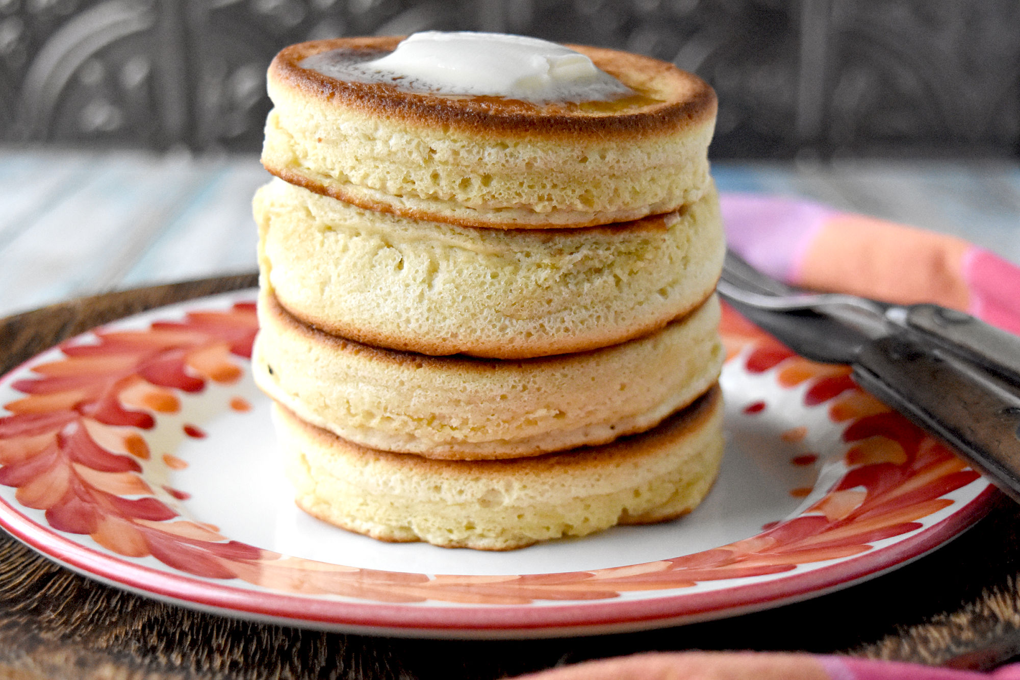 Souffle Pancakes are not difficult to make but make a huge impact on your brunch guests. The hardest part is waiting for these pancakes to cook. #BrunchWeek #pancake #soufflepancake #pancakerecipe #brunchtime
