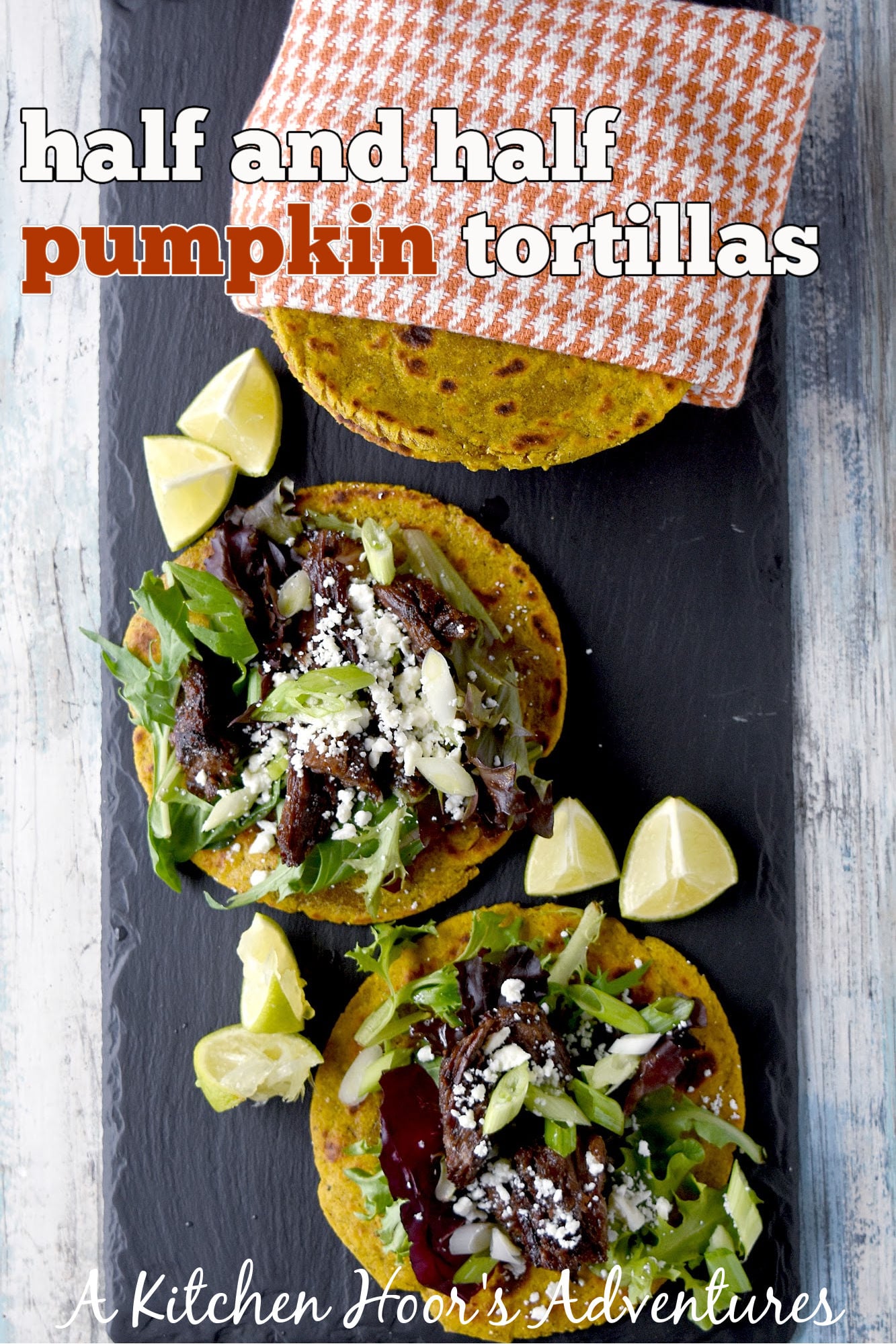 Infusing the warmth of pumpkin with traditional tortilla texture, we're elevating our dinner game to new heights.  Half and Half Pumpkin Tortillas are the best of both corn and flour tortillas combined with rich pumpkin flavor. #PumpkinWeek #AutumnEats #HealthyTacoTuesday #homemadetortillas #bluecorntortillas
