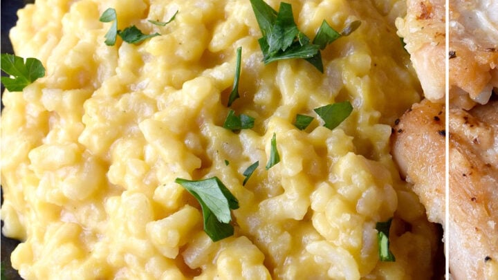 This Pumpkin Miso Risotto recipe is the answer you've been looking for to impress your family and friends at your next holiday gathering. A unique, flavorful side dish that will leave everyone asking for seconds. #HolidaySideDishes #PumpkinMisoRisotto #AutumnFlavors #RisottoLovers #MisoMania #FoodieCommunity