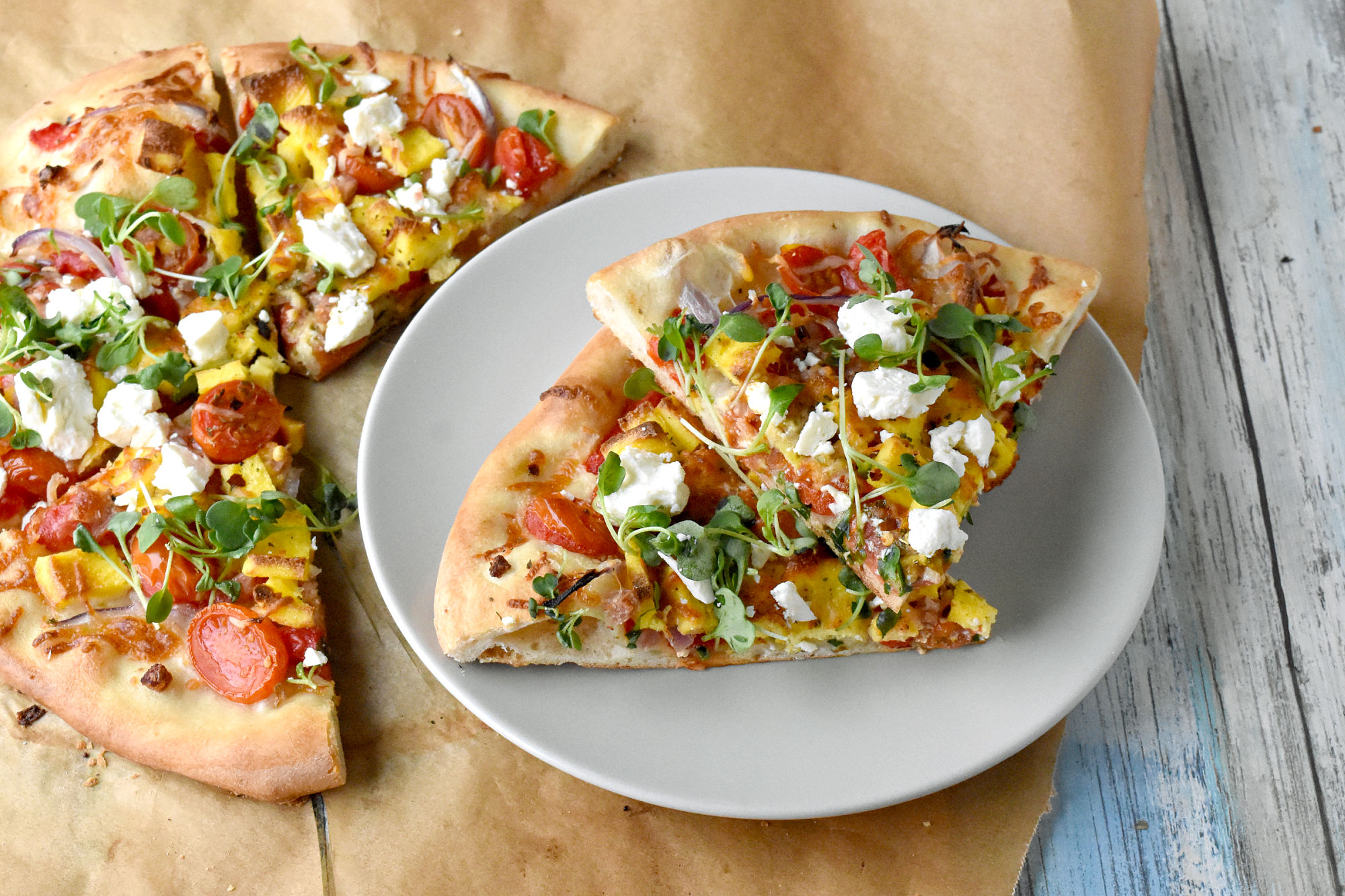 Move over avocado toast, there's a new breakfast trend in town - Mediterranean Breakfast Pizza! Savory, satisfying, and oh so delicious. #breakfasttrend #MediterraneanCuisine #PizzaForBreakfast #pizzaforbreakfast #MediterraneanEats #breakfastofchampions
